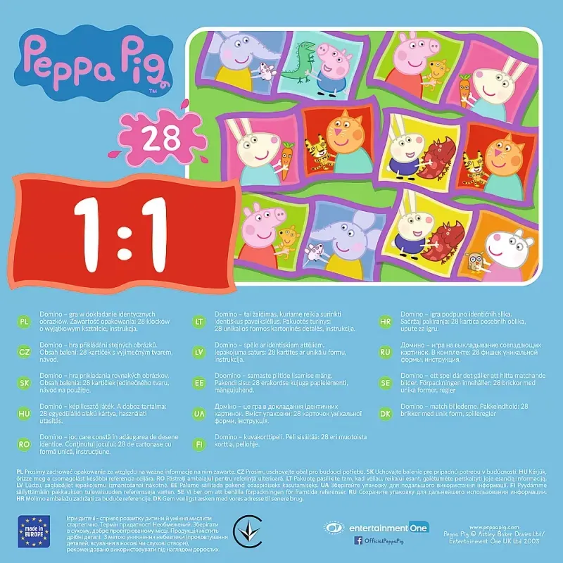 Jucarii, Copii si Bebe - Jucarii si jocuri - Jocuri si puzzle - Jocuri de societate - Joc Domino, Peppa Pig - Infinity.ro