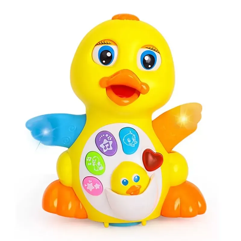 Jucarii, Copii si Bebe - Jucarii si jocuri - Jucarii bebelusi - Jucarii interactive bebelusi - Ratusca dansatoare cu sunete si lumini pentru bebelusi - Infinity.ro