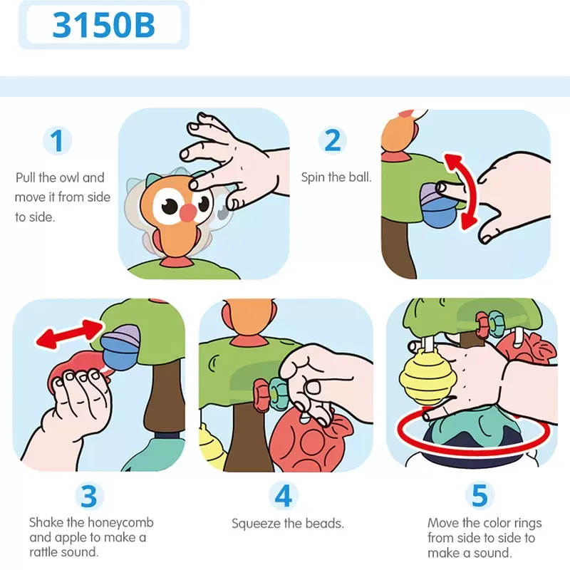 Jucarii, Copii si Bebe - Jucarii si jocuri - Jucarii bebelusi - Jucarii interactive bebelusi - Jucarie bebe Bufnita cu ventuza - Infinity.ro