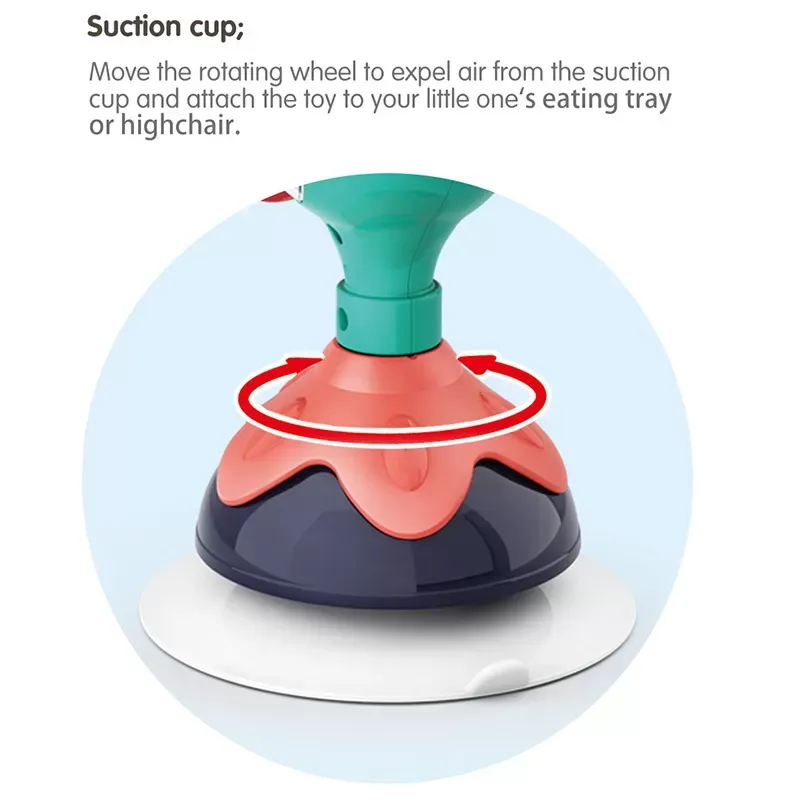 Jucarii, Copii si Bebe - Jucarii si jocuri - Jucarii bebelusi - Jucarii interactive bebelusi - Jucarie cu ventuza pentru bebelusi, Paun - Infinity.ro