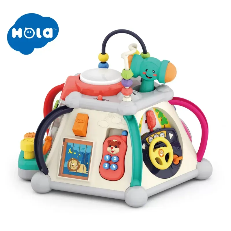 Jucarii, Copii si Bebe - Jucarii si jocuri - Jucarii bebelusi - Jucarii interactive bebelusi - Piramida cu activitati, sunete si lumini pentru bebelusi - Infinity.ro