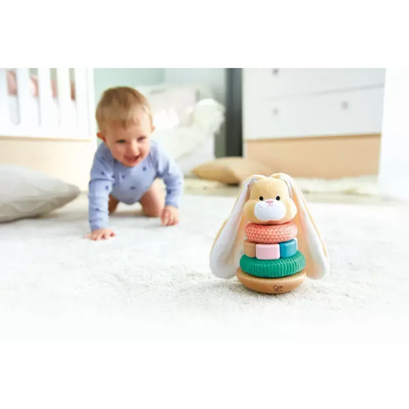 Jucarii, Copii si Bebe - Jucarii si jocuri - Jucarii bebelusi - Jucarii interactive bebelusi - Turn de stivuire din lemn pentru bebelusi - Infinity.ro