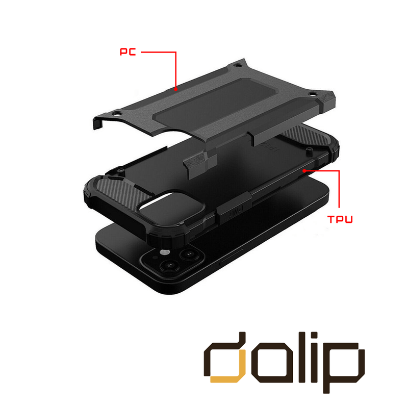 Laptop, Telefoane si Tablete - Telefoane mobile si accesorii - Accesorii Telefoane - Huse telefoane - Husa pentru iPhone 13 Pro, Dalip Boost Hybrid Armor, Negru - Infinity.ro