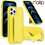 Laptop, Telefoane si Tablete - Telefoane mobile si accesorii - Accesorii Telefoane - Huse telefoane - Husa pentru iPhone 12 Pro Max, Dalip Silicon Stand Grip PRO, Galben - Infinity.ro