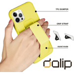 Laptop, Telefoane si Tablete - Telefoane mobile si accesorii - Accesorii Telefoane - Huse telefoane - Husa pentru iPhone 12 Pro Max, Dalip Silicon Stand Grip PRO, Galben - Infinity.ro