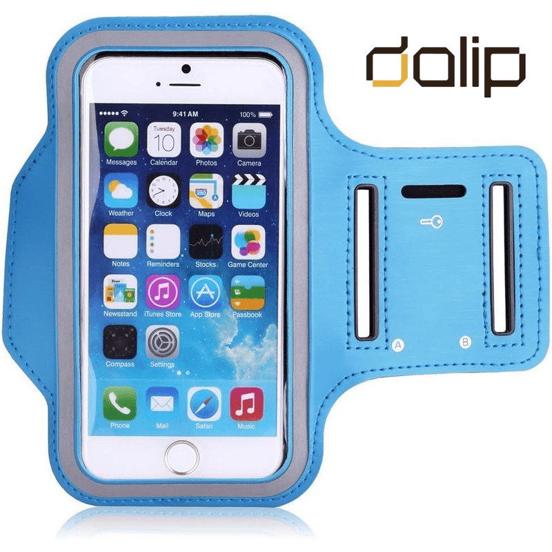 Laptop, Telefoane si Tablete - Telefoane mobile si accesorii - Accesorii Telefoane - Huse telefoane - Husa armband pentru iPhone 6/6S, Dalip BeFit, Albastru - Infinity.ro
