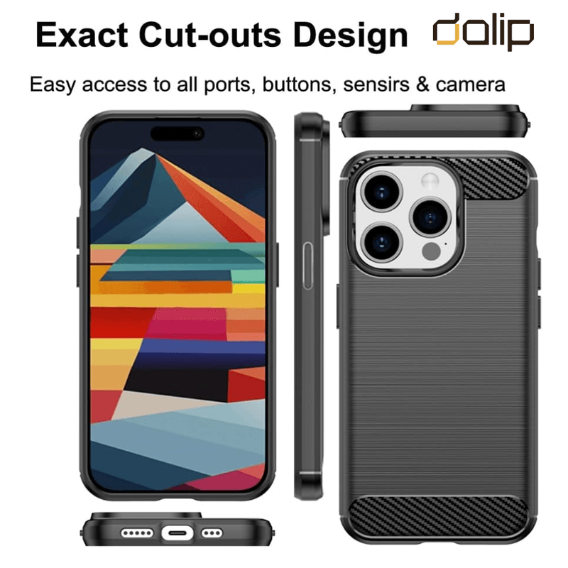 Laptop, Telefoane si Tablete - Telefoane mobile si accesorii - Accesorii Telefoane - Huse telefoane - Husa pentru Samsung Galaxy A71 4G, Dalip Carbon Fuse, HQ TPU, Negru - Infinity.ro