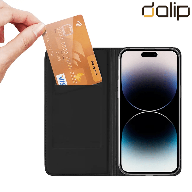 Laptop, Telefoane si Tablete - Telefoane mobile si accesorii - Accesorii Telefoane - Huse telefoane - Husa Flip pentru Oppo A58 5G/A78 5G, Business Book Cover Dalip, HQ TPU, Negru - Infinity.ro