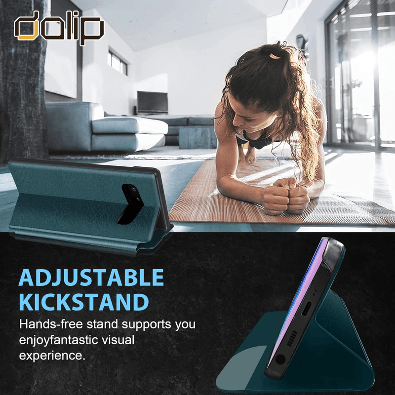 Laptop, Telefoane si Tablete - Telefoane mobile si accesorii - Accesorii Telefoane - Huse telefoane - Husa Smart Fold Dalip, pentru Samsung Galaxy A70/A70s, Premium TPU, Verde - Infinity.ro