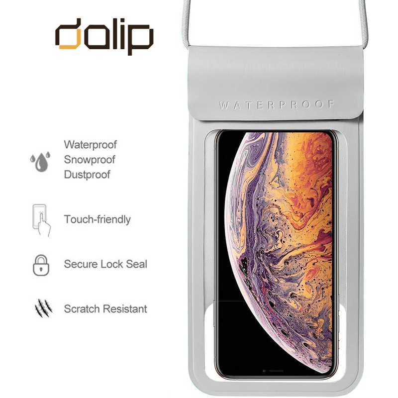 Laptop, Telefoane si Tablete - Telefoane mobile si accesorii - Accesorii Telefoane - Huse telefoane - Husa pentru telefoane pana 6.8 inch, Dalip UnderwaterPro IPX8, adancime maxima 30m, PVC, Argintiu - Infinity.ro