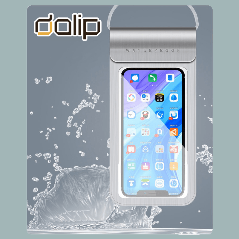 Laptop, Telefoane si Tablete - Telefoane mobile si accesorii - Accesorii Telefoane - Huse telefoane - Husa pentru telefoane pana 6.8 inch, Dalip UnderwaterPro IPX8, adancime maxima 30m, PVC, Argintiu - Infinity.ro