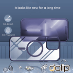 Laptop, Telefoane si Tablete - Telefoane mobile si accesorii - Accesorii Telefoane - Huse telefoane - Husa pentru Apple iPhone 13 Pro Max, Dalip Magsafe Charge, Silicon Ultra Clear, Mov-Transparent - Infinity.ro