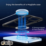 Laptop, Telefoane si Tablete - Telefoane mobile si accesorii - Accesorii Telefoane - Huse telefoane - Husa pentru Apple iPhone 13 Pro, Dalip Magsafe Charge, Silicon Ultra Clear, Negru-Transparent - Infinity.ro