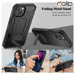 Laptop, Telefoane si Tablete - Telefoane mobile si accesorii - Accesorii Telefoane - Huse telefoane - Husa pentru Apple iPhone 14, Dalip Boost Hybrid Armor Kickstand, Negru - Infinity.ro