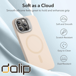 Laptop, Telefoane si Tablete - Telefoane mobile si accesorii - Accesorii Telefoane - Huse telefoane - Husa pentru Apple iPhone 15 Pro Max, Dalip Soft Landscape Suport, Silicon, Bej - Infinity.ro