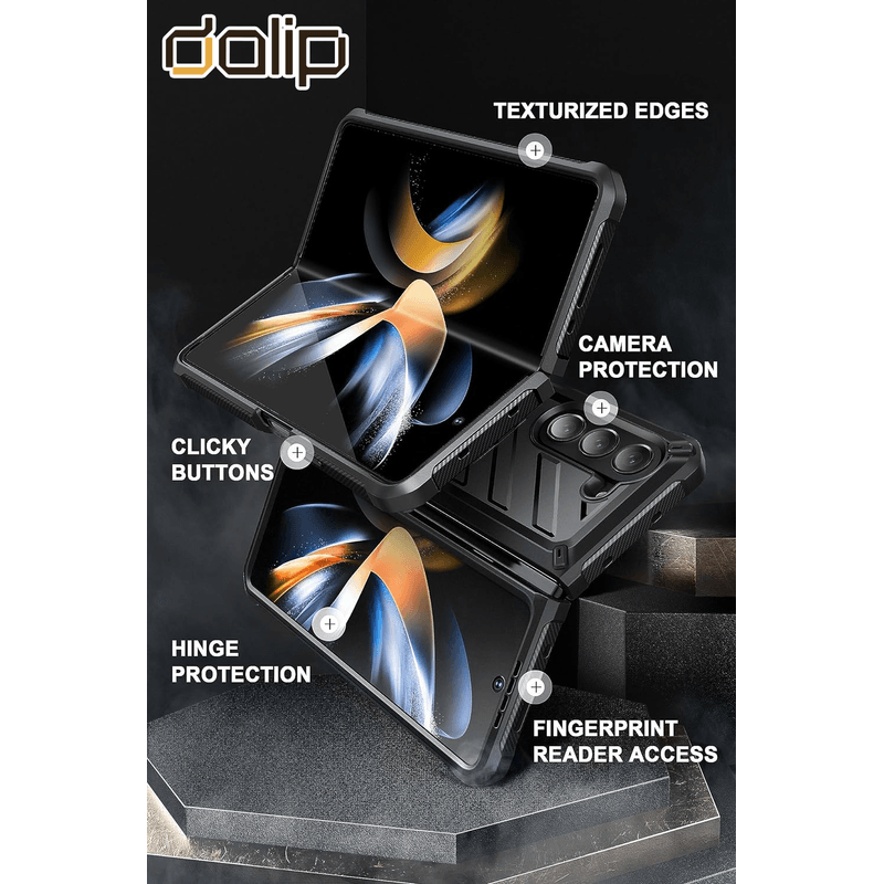 Laptop, Telefoane si Tablete - Telefoane mobile si accesorii - Accesorii Telefoane - Huse telefoane - Husa pentru Samsung Galaxy Z Fold 5, Dalip RoboX3, Policarbonat, Negru - Infinity.ro