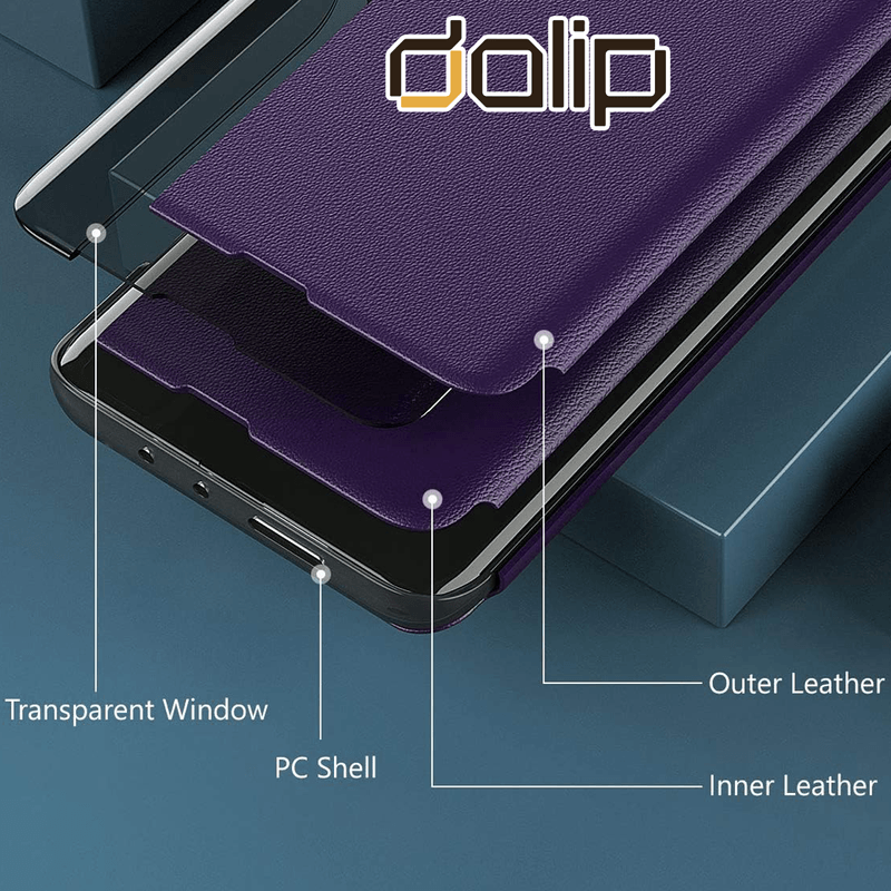 Laptop, Telefoane si Tablete - Telefoane mobile si accesorii - Accesorii Telefoane - Huse telefoane - Husa Flip pentru Huawei P30, Dalip Split Mad View, Piele Ecologica Ultra Rezistenta, Mov - Infinity.ro