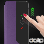 Laptop, Telefoane si Tablete - Telefoane mobile si accesorii - Accesorii Telefoane - Huse telefoane - Husa Flip pentru Huawei P30, Dalip Split Mad View, Piele Ecologica Ultra Rezistenta, Mov - Infinity.ro