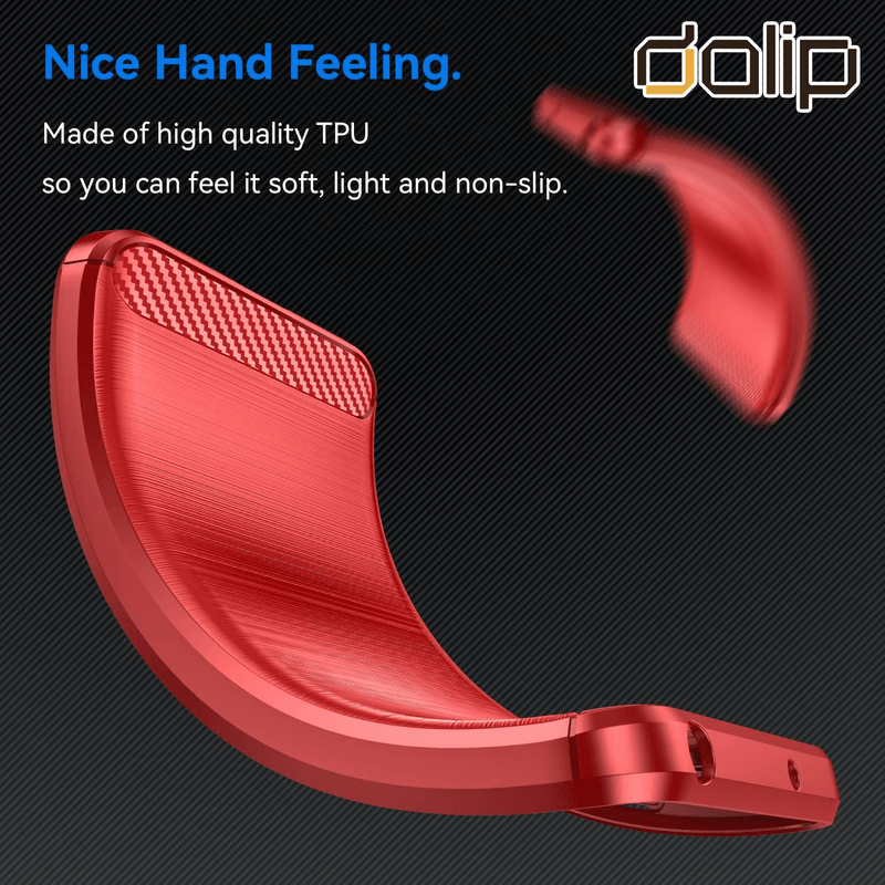 Laptop, Telefoane si Tablete - Telefoane mobile si accesorii - Accesorii Telefoane - Huse telefoane - Husa pentru Samsung Galaxy Note 10+/Note 10 Plus, Dalip Carbon Fuse, HQ TPU, Rosu - Infinity.ro