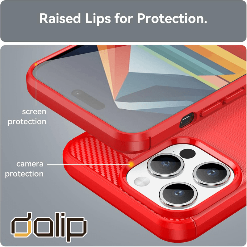 Laptop, Telefoane si Tablete - Telefoane mobile si accesorii - Accesorii Telefoane - Huse telefoane - Husa pentru Samsung Galaxy Note 10+/Note 10 Plus, Dalip Carbon Fuse, HQ TPU, Rosu - Infinity.ro