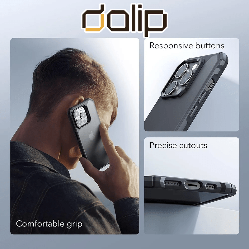 Laptop, Telefoane si Tablete - Telefoane mobile si accesorii - Accesorii Telefoane - Huse telefoane - Husa pentru Apple iPhone 15 Plus, Dalip Ultra Bullet Proof, Silicon, Negru - Infinity.ro