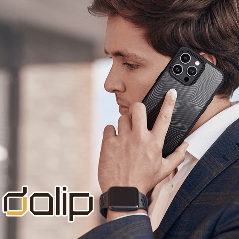 Laptop, Telefoane si Tablete - Telefoane mobile si accesorii - Accesorii Telefoane - Huse telefoane - Husa pentru Apple iPhone 15 Pro Max, Dalip Wave Protect, Silicon, Negru-Transparent - Infinity.ro