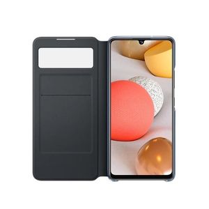 Husa de protectie originala Samsung compatibila cu Galaxy A42, S View Wallet, piele, Bleumarin