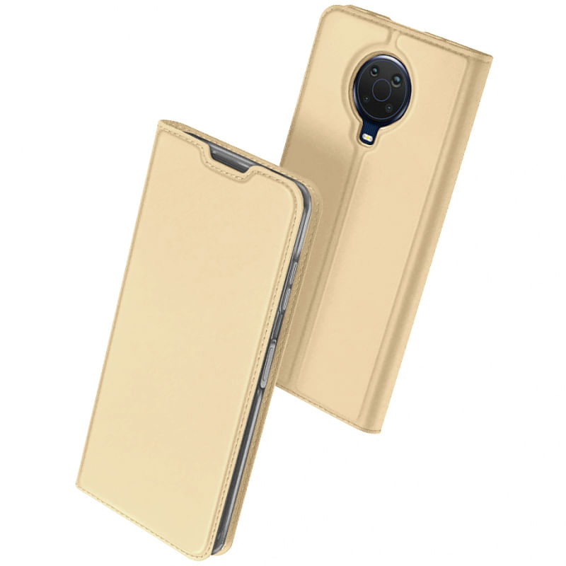 Laptop, Telefoane si Tablete - Telefoane mobile si accesorii - Accesorii Telefoane - Huse telefoane - Husa de protectie flip cover compatibila cu Nokia G10/G20, Skin Pro, piele ecologica, Auriu - Infinity.ro