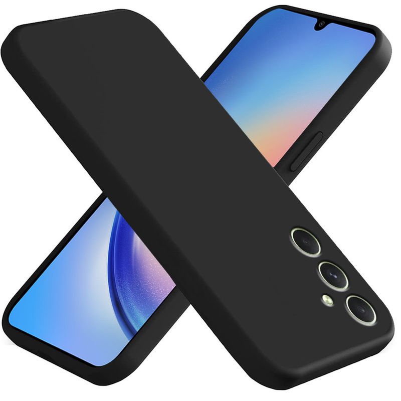 Laptop, Telefoane si Tablete - Telefoane mobile si accesorii - Accesorii Telefoane - Huse telefoane - Husa de protectie compatibila cu Samsung Galaxy A34, protectie ridicata camera spate, silicon, Negru - Infinity.ro