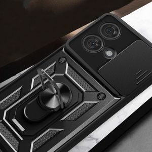 Husa de protectie compatibila cu Motorola Edge 40 Neo, CamShield Series, margini intarite, cu inel magnetic, TPU, Negru