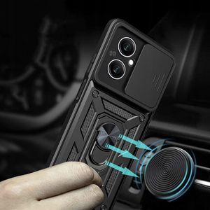 Husa de protectie compatibila cu Realme C67 4G, CamShield Series, cu inel magnetic, protectie camera, margini intarite, TPU, Negru