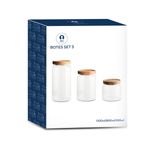 Casa si Gradina - Bucatarie si vesela - Organizare si depozitare bucatarie - Borcane si capace - Set de 3 tuburi DKD Home Decor Salcam Sticla borosilicata (1 L) (400 ml) (700 ml) (3 Piese) - Infinity.ro