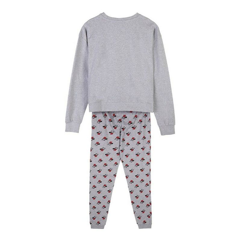 Fashion, accesorii si bijuterii - Femei - Lenjerie si pijamale femei - Pijamale femei - Pijama Minnie Mouse Femeie Gri,  XS - Infinity.ro