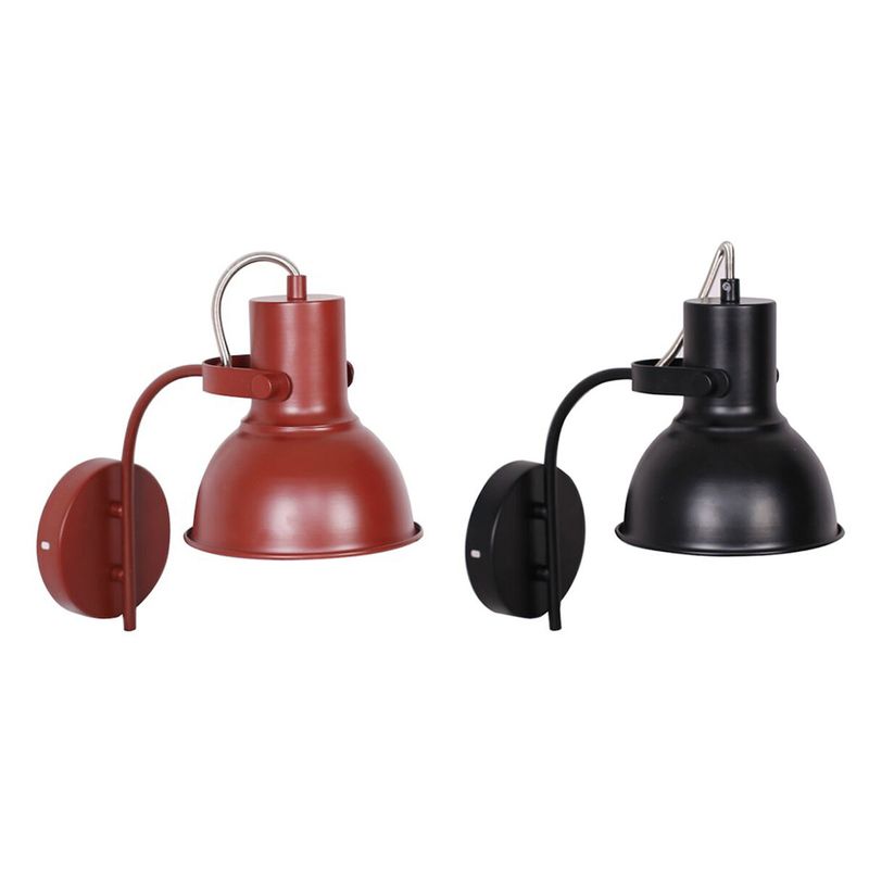 Casa si Gradina - Corpuri si surse de iluminat - Plafoniere, aplice si spoturi - Lampa de Perete DKD Home Decor 15 x 20 x 28 cm 16,5 x 26 x 28 cm Rosu Negru Metal 220 V 50 W Loft (2 Unitati) - Infinity.ro