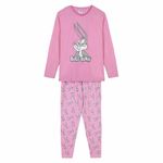 Fashion, accesorii si bijuterii - Femei - Lenjerie si pijamale femei - Pijamale femei - Pijama Looney Tunes Roz,  S - Infinity.ro