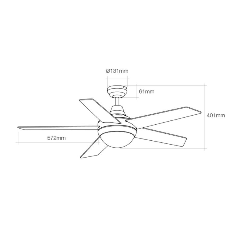 Casa si Gradina - Corpuri si surse de iluminat - Plafoniere, aplice si spoturi - Ventilator de Tavan cu Lumina EDM 33988 Adriatico Alb 60 W - Infinity.ro