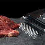 Casa si Gradina - Bucatarie si vesela - Ustensile bucatarie - Seturi ustensile de bucatarie - Dispozitiv de fragezit carne CYBERDUST, Otel inoxidabil, 48 de ace, Pentru vita, curcan, pui, friptura, vitel, porc - Infinity.ro