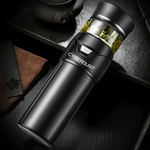 Casa si Gradina - Bucatarie si vesela - Vase pentru gatit - Ceainice si infuzoare - Infuzor de ceai CYBERDUST, Eco-friendly, Sticla dubla, Termos cu sita pentru ceai din otel inoxidabil - Infinity.ro