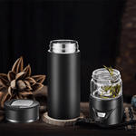 Casa si Gradina - Bucatarie si vesela - Vase pentru gatit - Ceainice si infuzoare - Infuzor de ceai CYBERDUST, Eco-friendly, Sticla dubla, Termos cu sita pentru ceai din otel inoxidabil - Infinity.ro