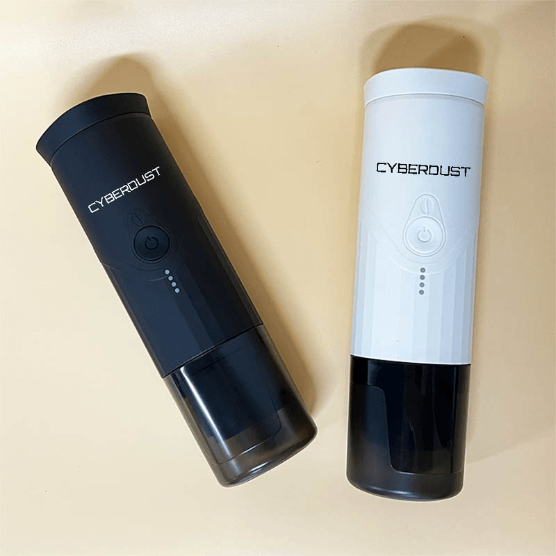 Electronice si Electrocasnice - Electrocasnice bucatarie - Preparare bauturi - Espressoare - Minipresso CYBERDUST, Espressor portabil, Negru mat, Compatibil cu cafea macinata si capsule de cafea - Infinity.ro