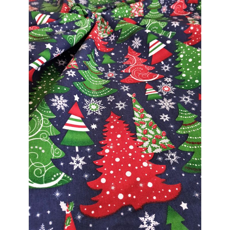 Casa si Gradina - Textile si covoare - Textile bucatarie - Fete de masa - Fata de masa Kotonia Home Winter 16, 100% bumbac, albastru cu motive de Craciun - Infinity.ro