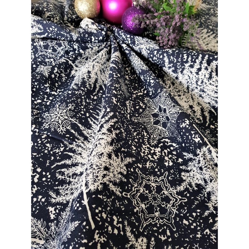 Casa si Gradina - Textile si covoare - Textile bucatarie - Fete de masa - Fata de masa Kotonia Home Winter 08, 100% bumbac, albastru cu motive de Craciun, 180x220 cm - Infinity.ro