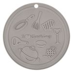 Casa si Gradina - Bucatarie si vesela - Vase pentru gatit - Oale si cratite - Suport cratita silicon, 15.5cm, culoare gri - Infinity.ro