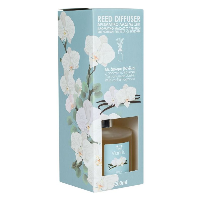 Casa si Gradina - Decoratiuni - Aromaterapie si lumanari - Odorizante camera - Odorizant camera, fresh time, sticla cu bete, aroma vanilie, capacitate 200ml - Infinity.ro