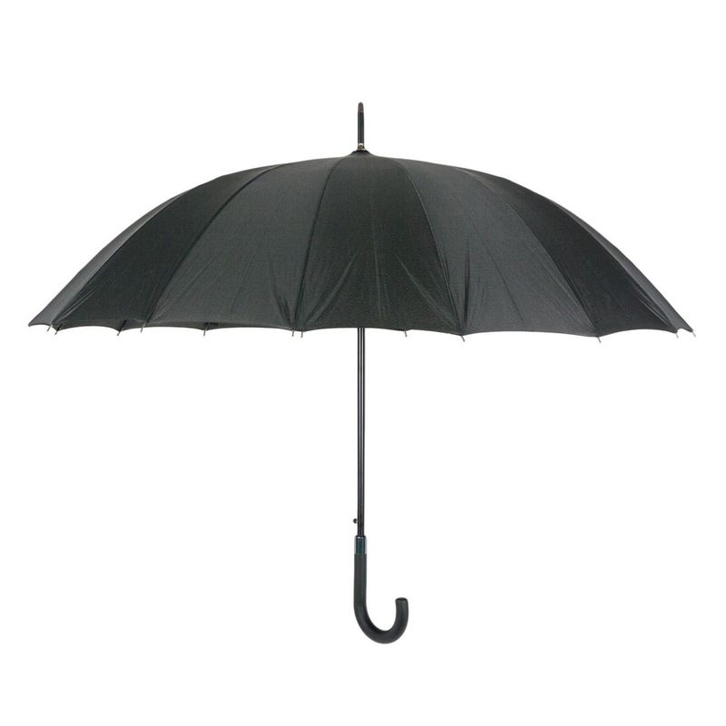 Fashion, accesorii si bijuterii - Femei - Accesorii femei - Alte accesorii femei - Umbrela automatica, neagra, maner baston, lungime 93cm, diametru 113cm - Infinity.ro