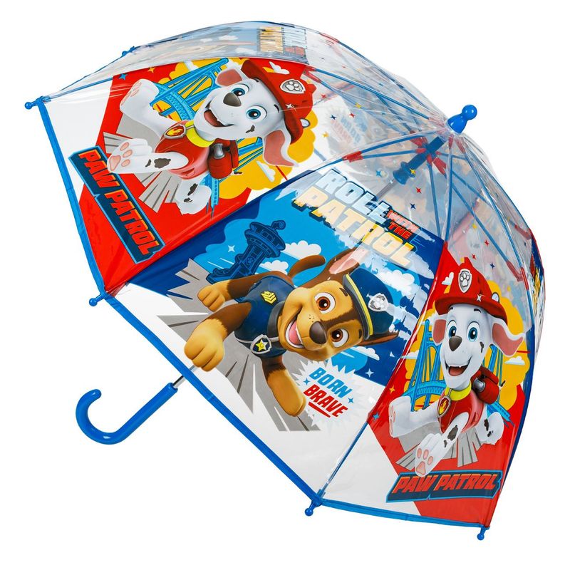 Fashion, accesorii si bijuterii - Copii - Accesorii copii - Alte accesorii copii - Umbrela copii paw patrol, baston, transparenta, manuala, 64cm - Infinity.ro