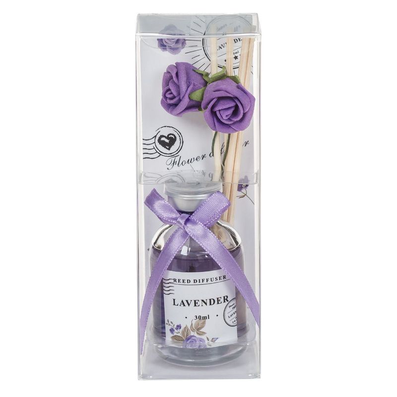 Casa si Gradina - Decoratiuni - Aromaterapie si lumanari - Odorizante camera - Difuzor aroma camera, lavanda, betisoare si flori decorative, capacitate 30ml - Infinity.ro