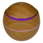 Casa si Gradina - Decoratiuni - Aromaterapie si lumanari - Odorizante camera - Difuzor aromaterapie, model sferic, lumina led multicolor, capacitate 130ml, usb, natur - Infinity.ro