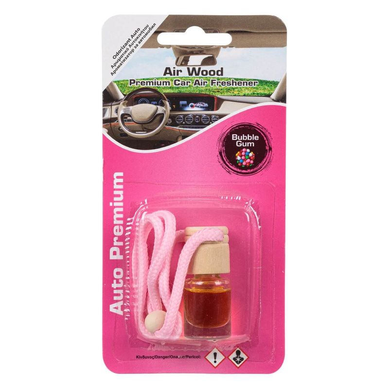 Auto si Moto - Intretinere auto - Odorizante auto - Odorizant auto, air wood, bubble gum, capacitate 4 ml, suspendabil, roz - Infinity.ro