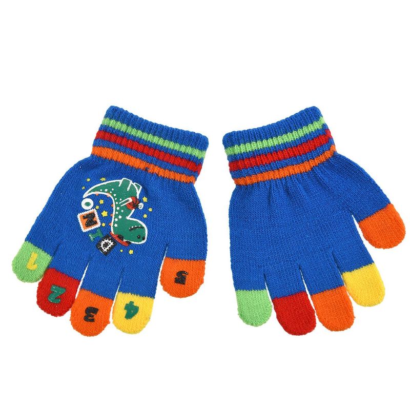 Fashion, accesorii si bijuterii - Copii - Accesorii copii - Manusi copii - Manusi copii dinozaur, multicolor, varsta 2-5 ani, 95% acrilic, 5% elastan - Infinity.ro